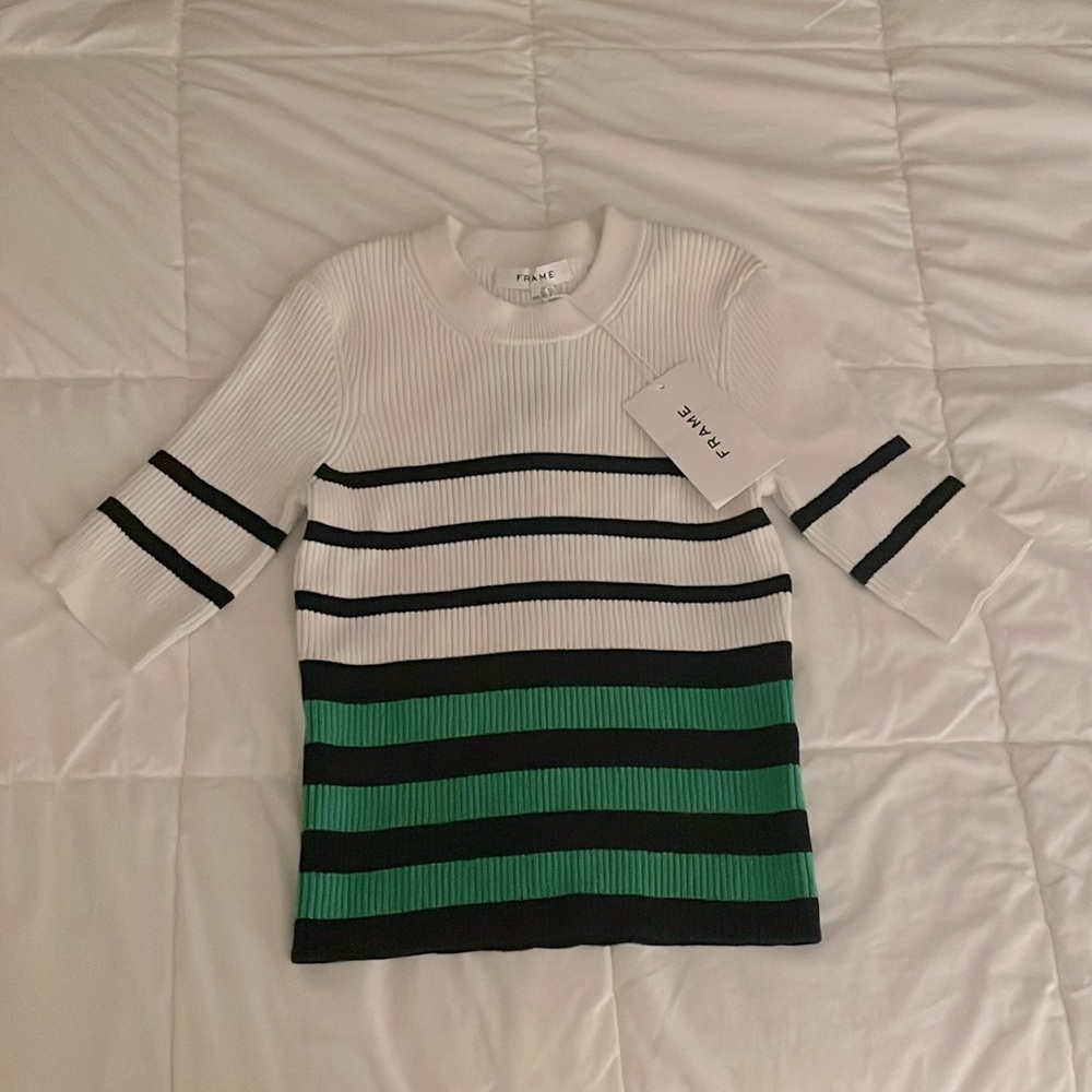 NWT Frame Shrunken Rib Crew